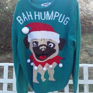 Bah Humpug Ugly Christmas Sweater Size Medium